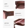 imageSOJOS Trendy Square Polarized Sunglasses Women Retro Vintage UV Protection Womens Sun Glasses SJ2383BrownRed