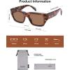 imageSOJOS Trendy Square Polarized Sunglasses Women Retro Vintage UV Protection Womens Sun Glasses SJ2383TortoiseBrown