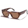 imageSOJOS Trendy Square Polarized Sunglasses Women Retro Vintage UV Protection Womens Sun Glasses SJ2383TortoiseBrown
