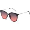 imageSOJOS Classic Trendy Round Sunglasses Womens Mens Oversized Large Shades UV400 Vacation Sunnies SJ2068Black  Gradient Grey  Red