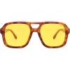imageSOJOS Retro Aviator Sunglasses For Women Men Square Womens Square Sun Glasses SJ2355Yellow Tortoise Yellow