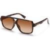 imageSOJOS Retro Oversized Square Polarized Sunglasses for Women and Men Vintage Shades Classic Large Sun Glasses SJ2618TortoiseGradient Brown