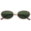 imageSOJOS Retro Trendy Oval Polarized Sunglasses for Women Men 90s Vintage Circle Round Sunnies SJ1248Brown TortoiseGreen