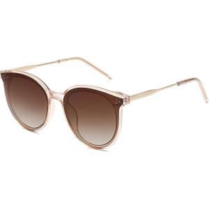 imageSOJOS Classic Trendy Round Sunglasses Womens Mens Oversized Large Shades UV400 Vacation Sunnies SJ2068BrownBrown