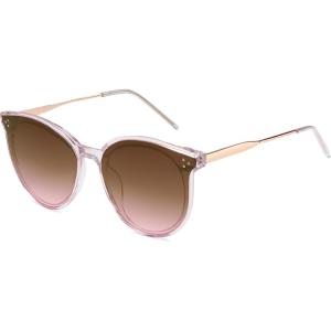 imageSOJOS Classic Trendy Round Sunglasses Womens Mens Oversized Large Shades UV400 Vacation Sunnies SJ2068PinkPink