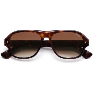imageSOJOS Polarized Aviator Square Sunglasses for Women Men 90s Retro Vintage Oval Shades UV400 Lens SJ2395TortoiseBrown Grading