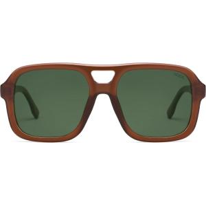 imageSOJOS Retro Aviator Sunglasses For Women Men Square Womens Square Sun Glasses SJ2355Milky Brown Green