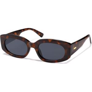 imageSOJOS Retro Oval Polarized Sunglasses Womens Trendy Sun Glasses Vintage Shades UV400 SJ2386Dark Tortoise  Grey