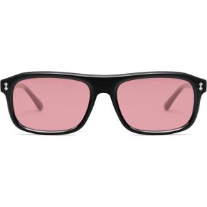 imageSOJOS Retro Vintage Polarized Sunglasses for Women Men Trendy Rectangle Womens Mens Shades SJ2290SBlackRed
