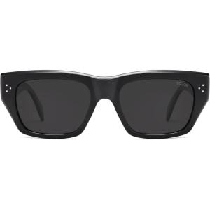 imageSOJOS Trendy Square Polarized Sunglasses Women Retro Vintage UV Protection Womens Sun Glasses SJ2383BlackGrey