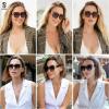 imageSOJOS Luxury Trendy Square Sunglasses for Women Designer Shades UV400 protection Lenses SJ2277All Black