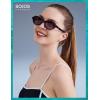 imageSOJOS Ocean Collection Polarized Retro Oval Small Sunglasses Womens Recycled Plastic Frame EcoFriendly UV400 EchoBlackBurgundy