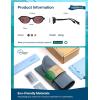 imageSOJOS Ocean Collection Polarized Retro Oval Small Sunglasses Womens Recycled Plastic Frame EcoFriendly UV400 EchoBlackBurgundy