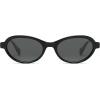 imageSOJOS Ocean Collection Polarized Retro Oval Small Sunglasses Womens Recycled Plastic Frame EcoFriendly UV400 EchoBlackGrey