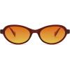 imageSOJOS Ocean Collection Polarized Retro Oval Small Sunglasses Womens Recycled Plastic Frame EcoFriendly UV400 EchoBrownOrange Gradient