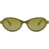 imageSOJOS Ocean Collection Polarized Retro Oval Small Sunglasses Womens Recycled Plastic Frame EcoFriendly UV400 EchoGreenYellow
