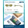 imageSOJOS Ocean Collection Polarized Retro Oval Small Sunglasses Womens Recycled Plastic Frame EcoFriendly UV400 EchoGreenYellow