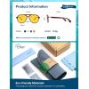 imageSOJOS Ocean Collection Polarized Retro Oversized Aviator Sunglasses Women Men Recycled Plastic EcoFriendly ConstellationBrownYellow