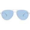 imageSOJOS Ocean Collection Polarized Retro Oversized Aviator Sunglasses Women Men Recycled Plastic EcoFriendly ConstellationWhiteBlue