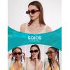 imageSOJOS Ocean Collection Retro Oval Polarized Sunglasses for Women Men Vintage Recycled Plastic Frame EcoFriendly SunlightOlive GreenBrown
