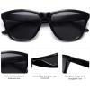 imageSOJOS Polarized Men Women Sunglasses Square Rectangle Fashion Sport Shades SJ2198 Black