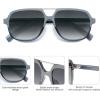 imageSOJOS Retro Aviator Sunglasses Womens Mens Vintage Double Bridge Sun Glasses 70s 80s 90s Shades SJ2399Blue