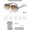 imageSOJOS Retro Aviator Sunglasses Womens Mens Vintage Double Bridge Sun Glasses 70s 80s 90s Shades SJ2399Brown