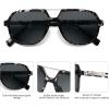 imageSOJOS Retro Aviator Sunglasses Womens Mens Vintage Double Bridge Sun Glasses 70s 80s 90s Shades SJ2399Demi
