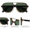 imageSOJOS Retro Aviator Sunglasses Womens Mens Vintage Double Bridge Sun Glasses 70s 80s 90s Shades SJ2399Tortoise