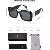 imageSOJOS Retro Oversized Square Sunglasses for Women Trendy Large Luxury Womens Big Shades SJ2350Black