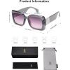 imageSOJOS Retro Oversized Square Sunglasses for Women Trendy Large Luxury Womens Big Shades SJ2350Grey
