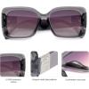 imageSOJOS Retro Oversized Square Sunglasses for Women Trendy Large Luxury Womens Big Shades SJ2350Grey