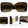 imageSOJOS Retro Oversized Square Sunglasses for Women Trendy Large Luxury Womens Big Shades SJ2350Tortoise