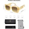 imageSOJOS Retro Oversized Square Sunglasses for Women Trendy Large Luxury Womens Big Shades SJ2350Yellow