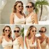 imageSOJOS Retro Oversized Square Sunglasses for Women Trendy Large Luxury Womens Big Shades SJ2350Yellow