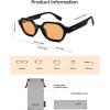 imageSOJOS Retro Polarized Hexagon Sunglasses for Women Men UV400 Trendy Rectangle 70s 80s 90s Shades SJ2389Orange
