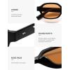 imageSOJOS Retro Polarized Hexagon Sunglasses for Women Men UV400 Trendy Rectangle 70s 80s 90s Shades SJ2389Orange