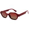 imageSOJOS Retro Polarized Hexagon Sunglasses for Women Men UV400 Trendy Rectangle 70s 80s 90s Shades SJ2389Red