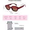 imageSOJOS Retro Polarized Hexagon Sunglasses for Women Men UV400 Trendy Rectangle 70s 80s 90s Shades SJ2389Red