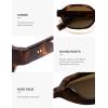 imageSOJOS Retro Polarized Hexagon Sunglasses for Women Men UV400 Trendy Rectangle 70s 80s 90s Shades SJ2389Tortoise