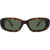 imageSOJOS Retro Rectangle Polarized Sunglasses Women Men Trendy Y2k 90s UV Protection Womens Mens Sun Glasses SJ2375Brown TortoiseDark Green