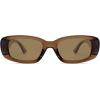 imageSOJOS Retro Rectangle Polarized Sunglasses Women Men Trendy Y2k 90s UV Protection Womens Mens Sun Glasses SJ2375BrownLight Brown