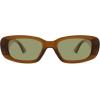 imageSOJOS Retro Rectangle Polarized Sunglasses Women Men Trendy Y2k 90s UV Protection Womens Mens Sun Glasses SJ2375Mocha BrownLight Green