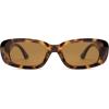 imageSOJOS Retro Rectangle Polarized Sunglasses Women Men Trendy Y2k 90s UV Protection Womens Mens Sun Glasses SJ2375TortoiseBrown