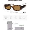imageSOJOS Retro Rectangle Polarized Sunglasses Women Men Trendy Y2k 90s UV Protection Womens Mens Sun Glasses SJ2375TortoiseBrown