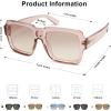 imageSOJOS Retro Square Polarized Sunglasses for Women Men Trendy Large Frame Sun Glasses Designer Inspired Shades SJ2320Pink