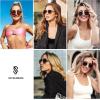 imageSOJOS Square Polarized Sunglasses for Men and Women Rectangle Shades Designer Style SJ1156 with Gold FrameGrey Lens