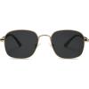 imageSOJOS Square Polarized Sunglasses for Men and Women Rectangle Shades Designer Style SJ1156 with Gold FrameGrey Lens
