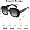 imageSOJOS Sunglasses for Women ampamp Men Round Thick Polarized Lens Trendy Oversized Shades SJ2317BlackGrey