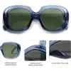 imageSOJOS Sunglasses for Women ampamp Men Round Thick Polarized Lens Trendy Oversized Shades SJ2317BlueGreen